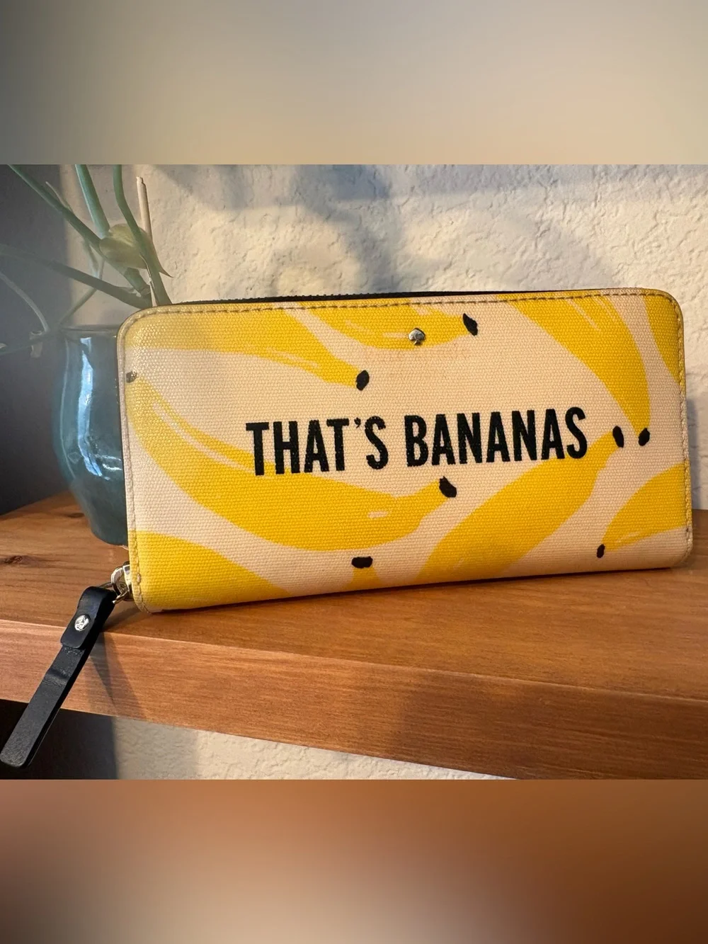 KATE SPADE - That’s Bananas Yellow Canvas Wallet